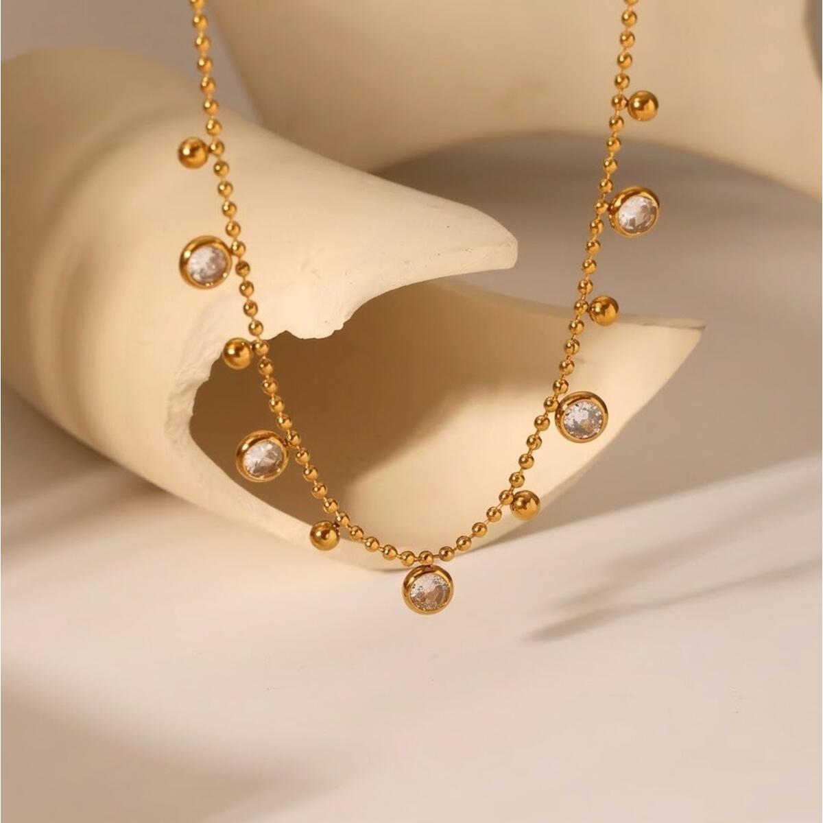 Glimmer Drops Kette Gold