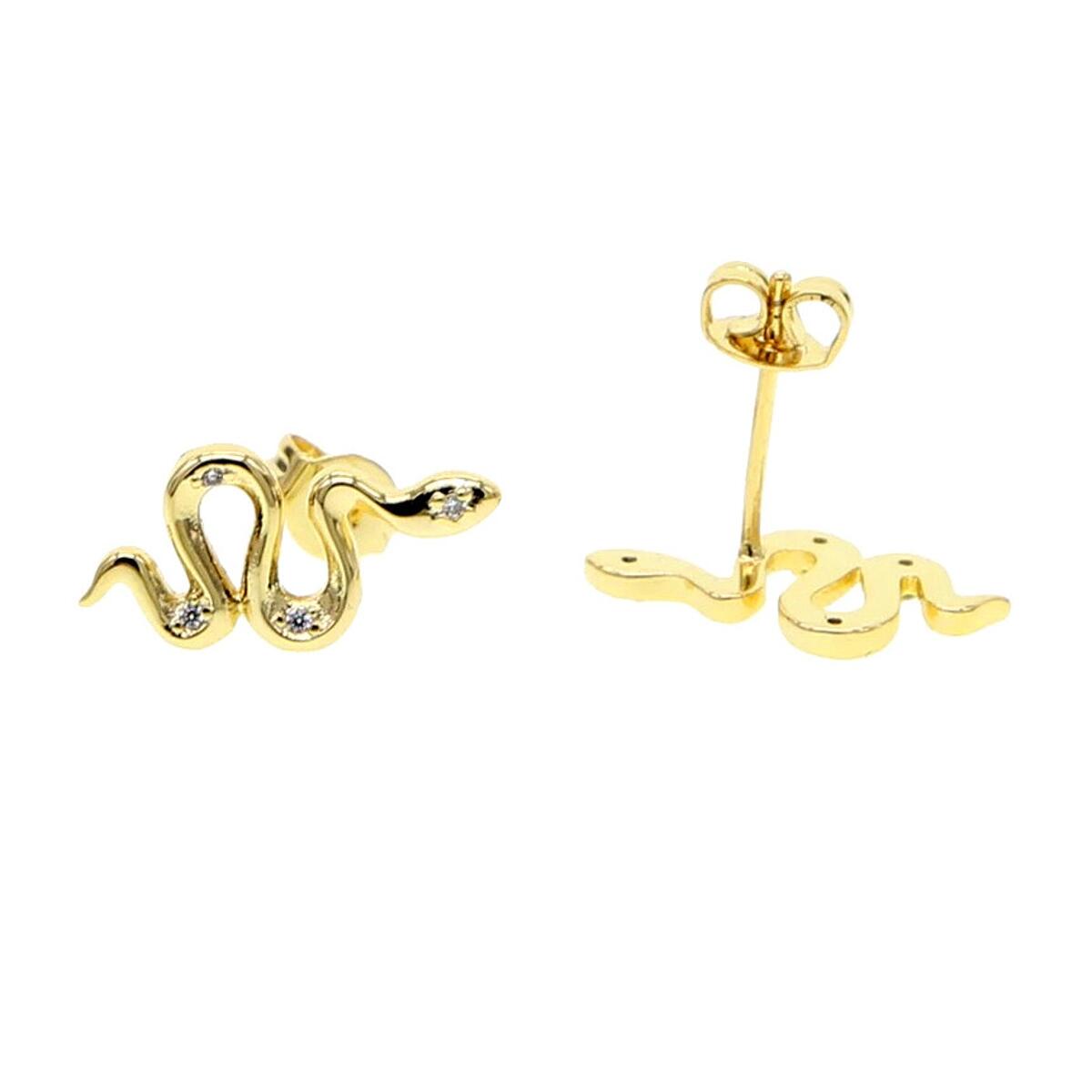 DJADEE Earrings  "Snake" 18K Gold plated O5510D