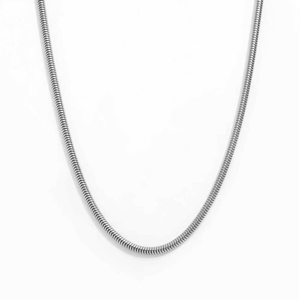 Round Snake Kette Silber K6364D