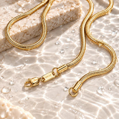 Round Snake Kette Gold K6364D