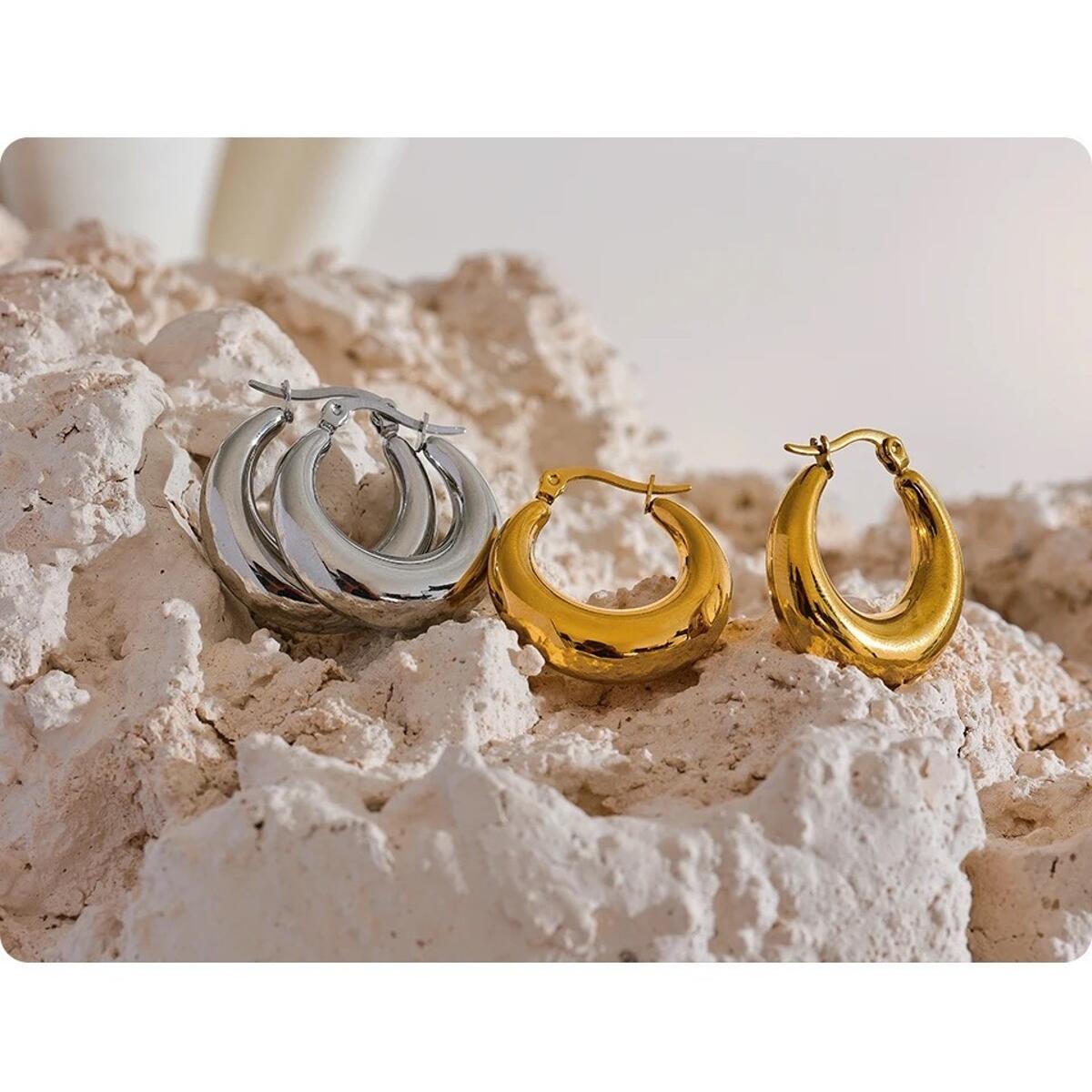 Moon Sea Ohrringe Gold Silber O6289D