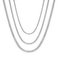 Round Snake Kette Silber K6364D