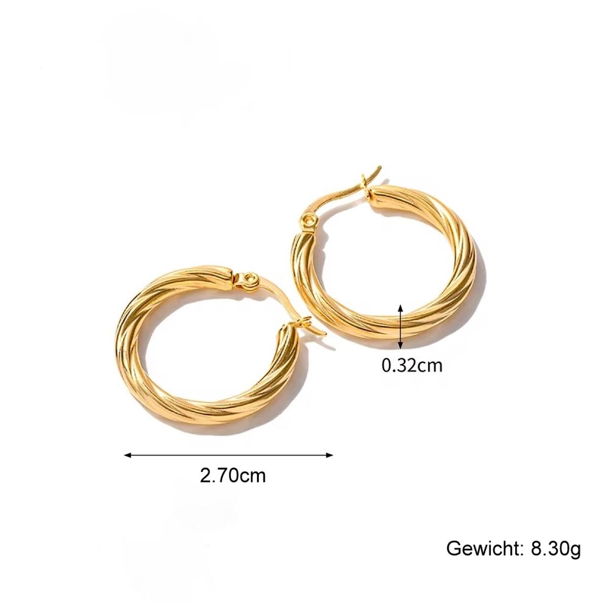 Ocean Twist Ohrringe Gold O6380D