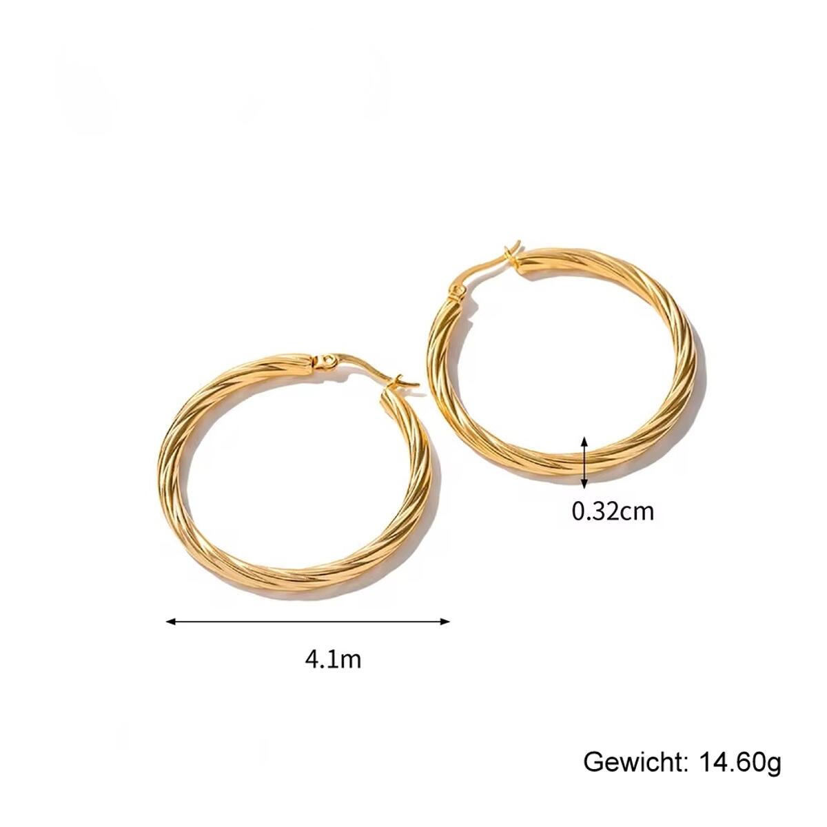 Ocean Twist Ohrringe Gold O6380D