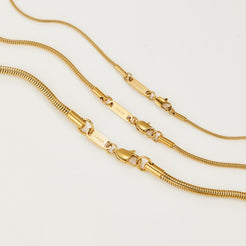 Round Snake Kette Gold K6364D