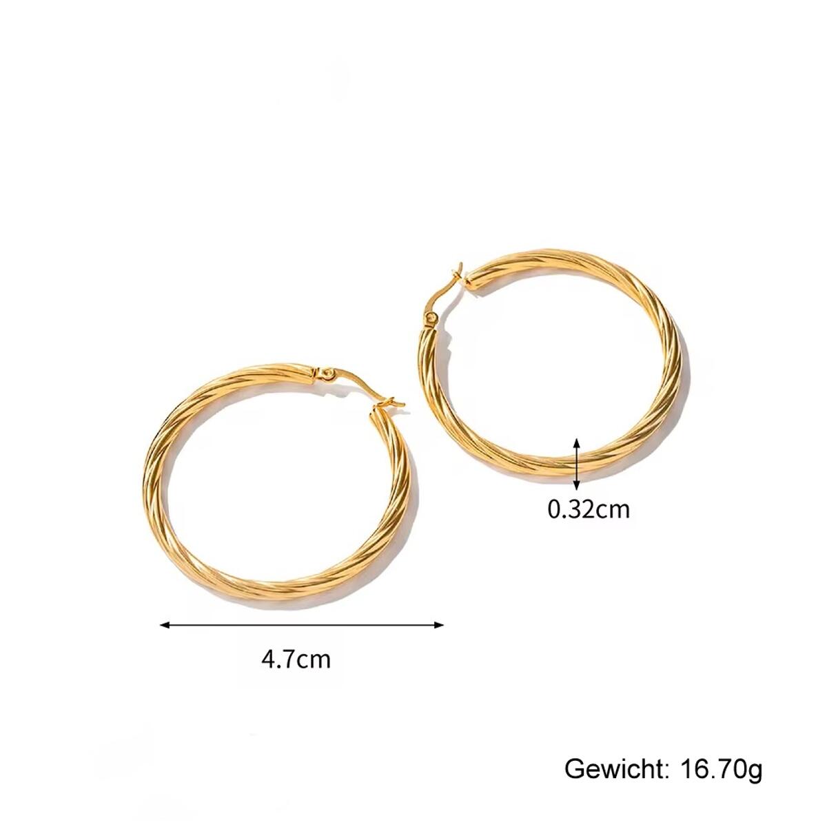 Ocean Twist Ohrringe Gold O6380D