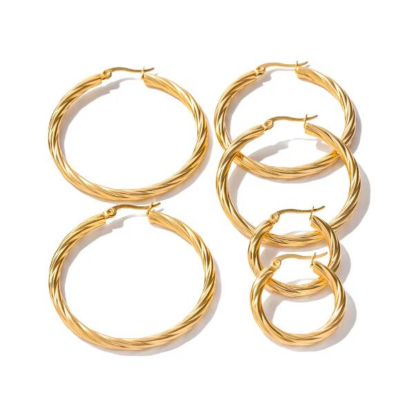 Ocean Twist Ohrringe Gold O6380D