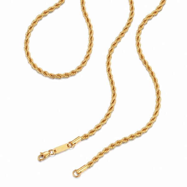Twisted Rope Kette Gold Silber