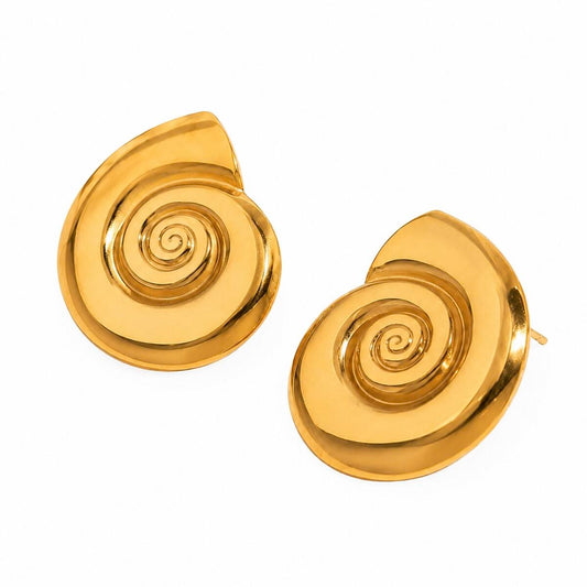 Conch Shell Ohrringe Gold