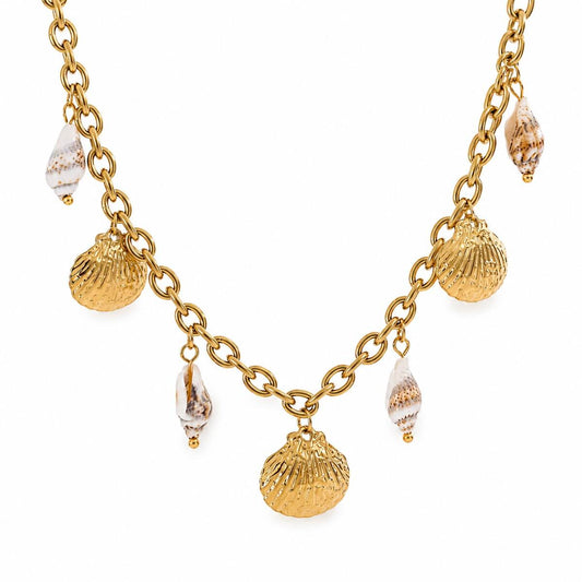 Sunlit Shells Kette Gold
