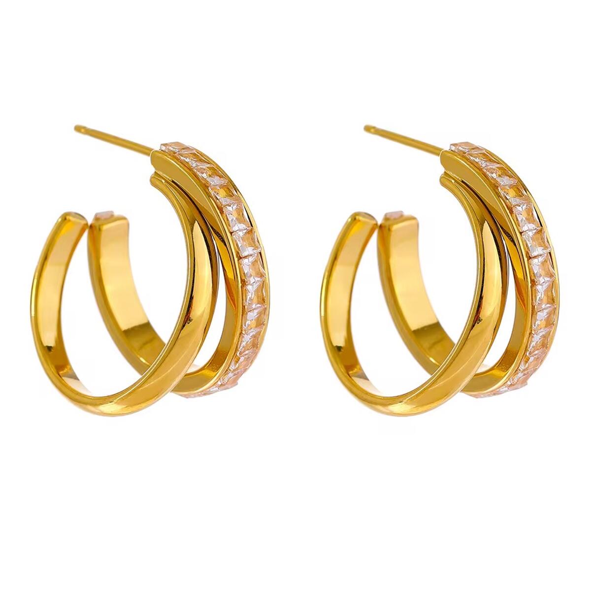 Elegance Duo Ohrringe Gold O6374D