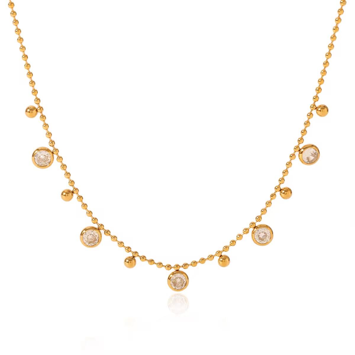 Glimmer Drops Kette Gold