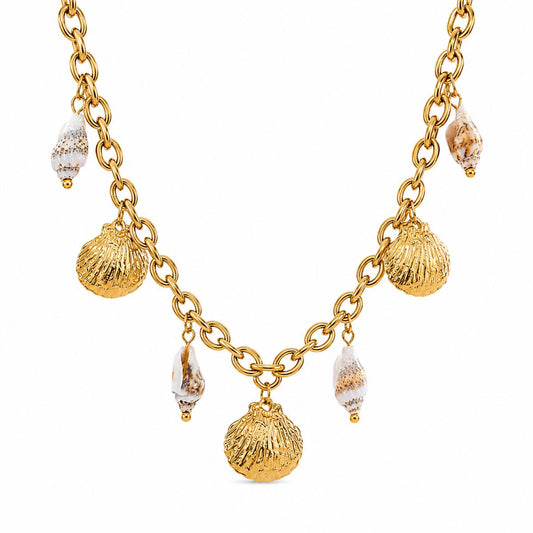 Sunlit Shells Kette Gold
