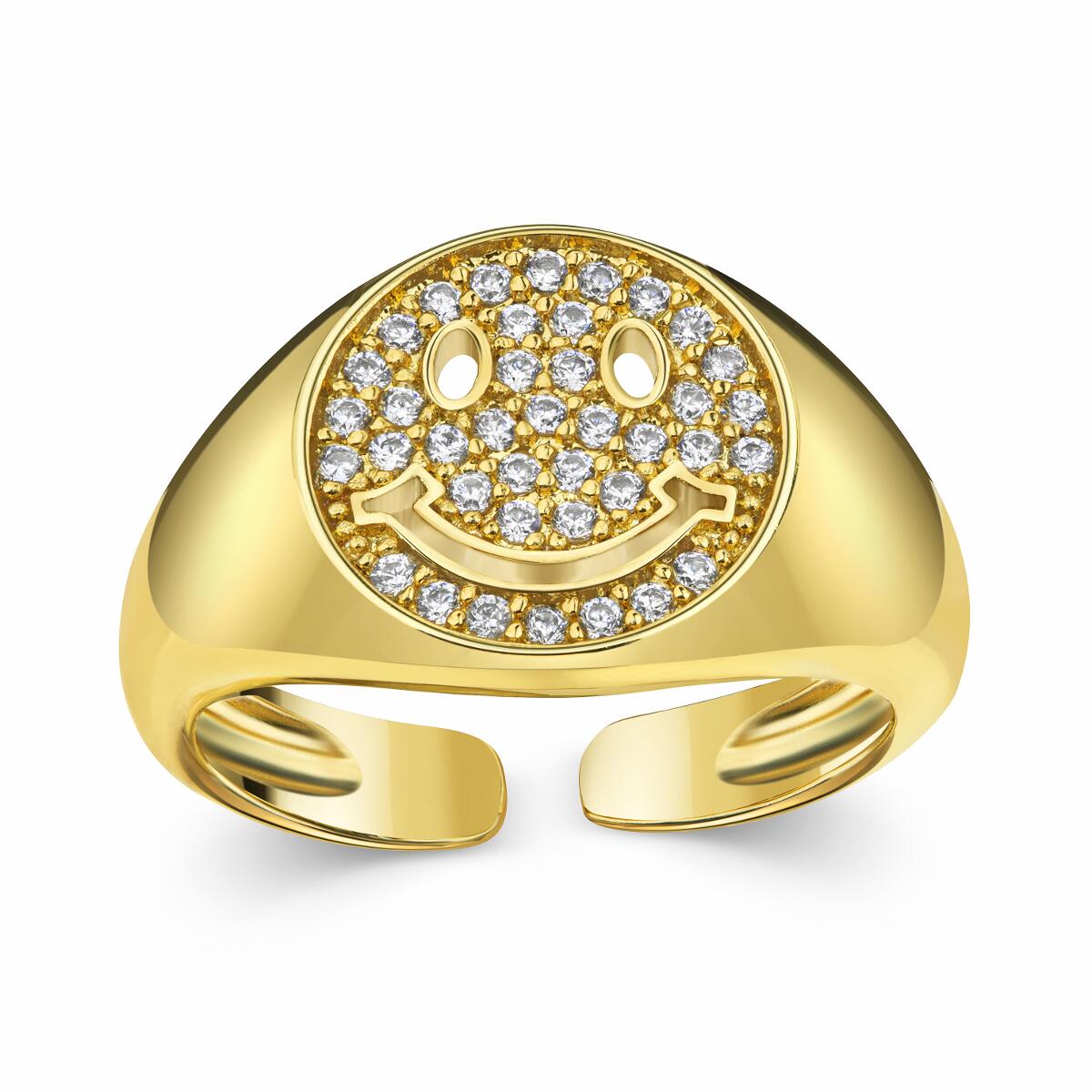 Smiley Ring Gold R3407D