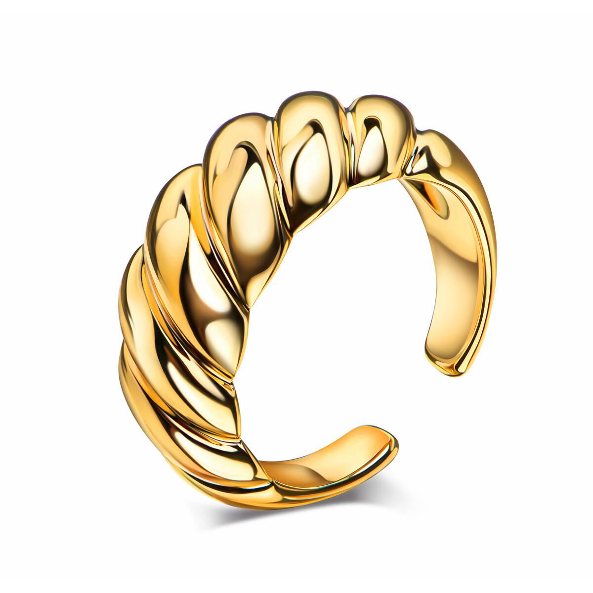 Lovely Waves Ring Gold  R3382D