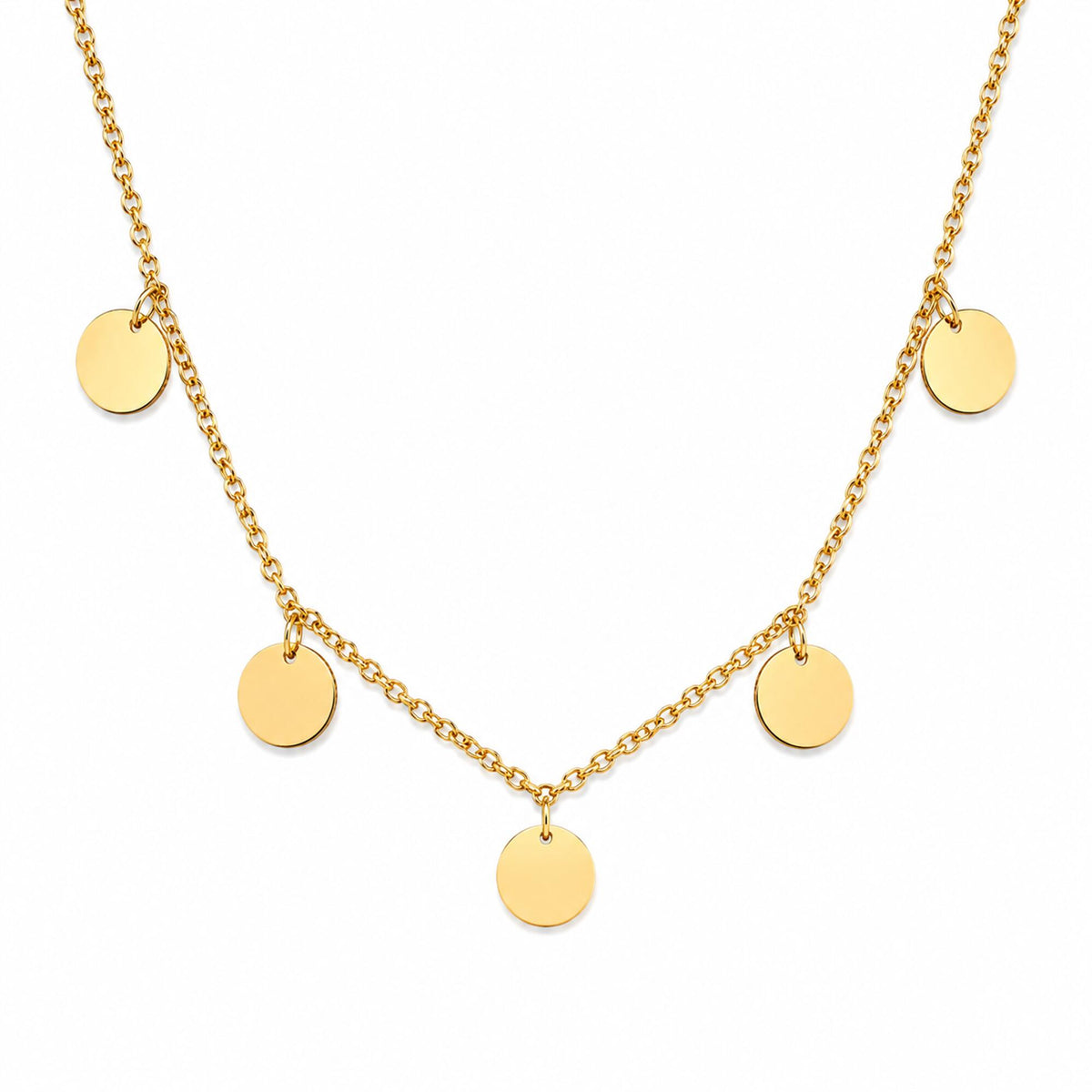 Sun Coin Kette Gold