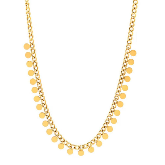 Shery Plättchenkette Gold K3333D