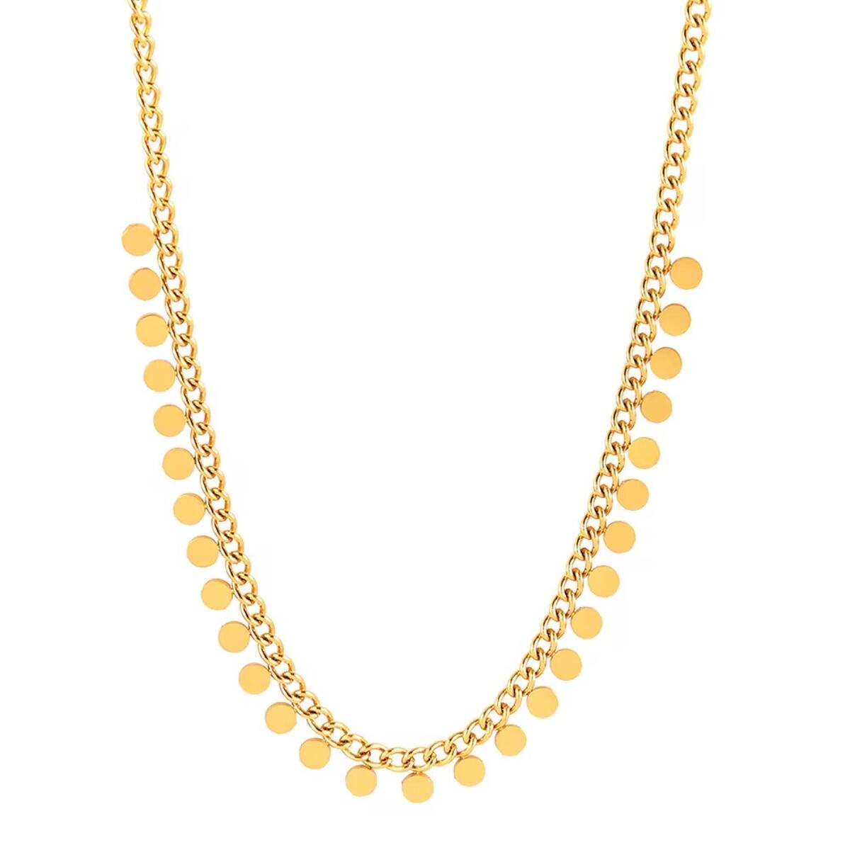 Shery Plättchenkette Gold K3333D