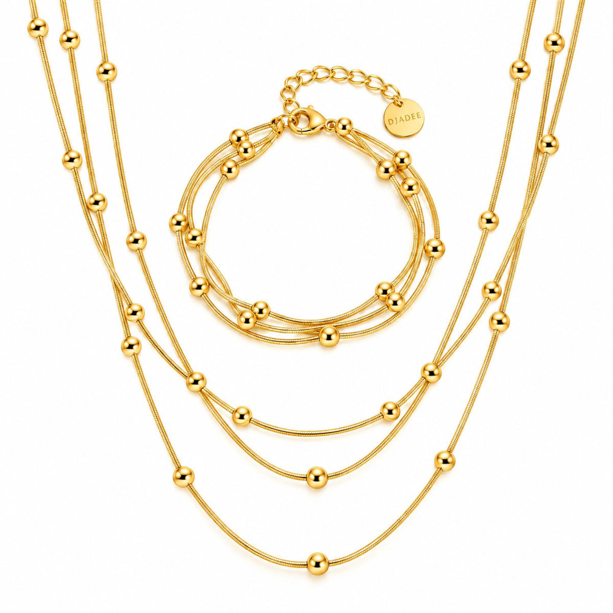 Trio Wave Set Gold