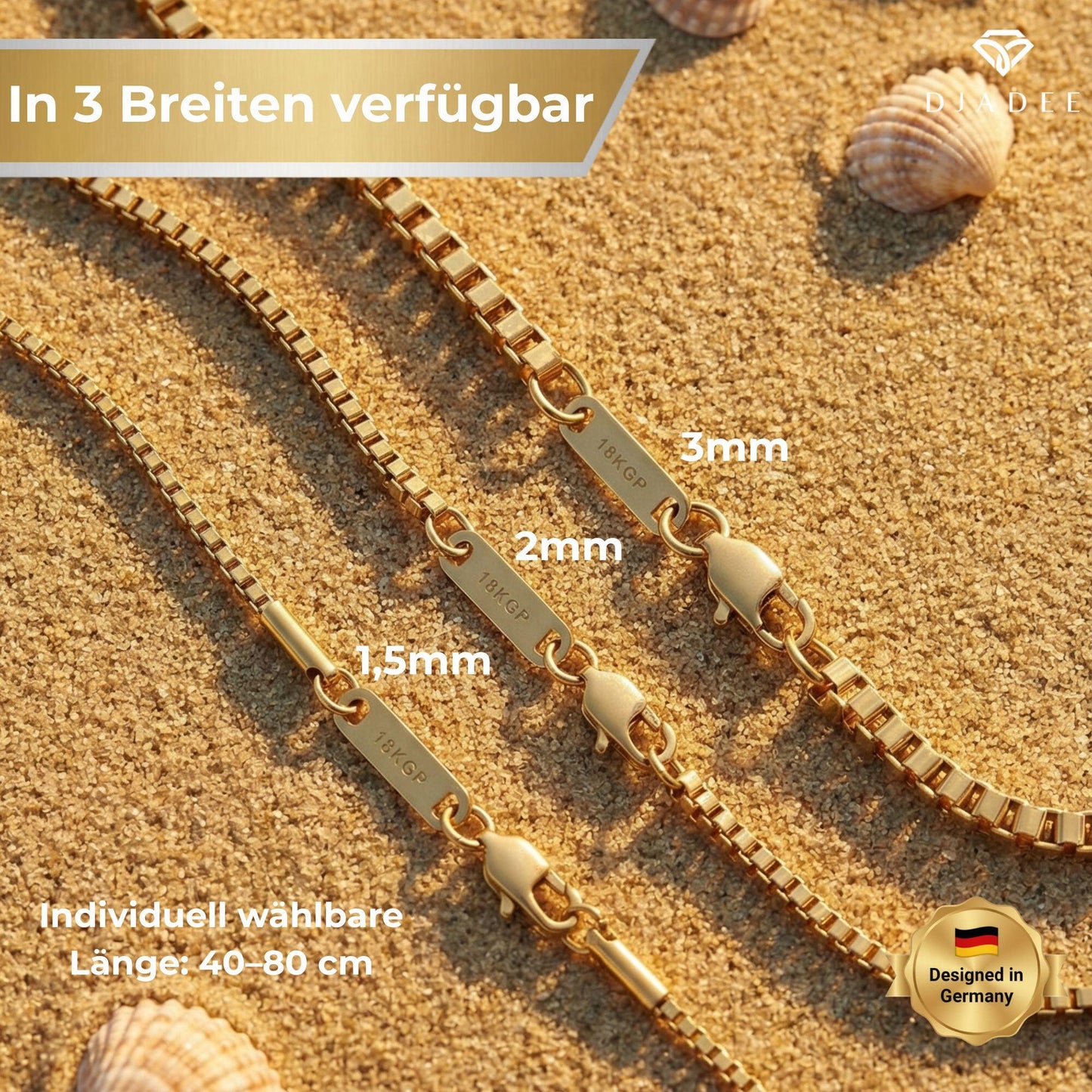 Venezian Box Kette Gold K6367D