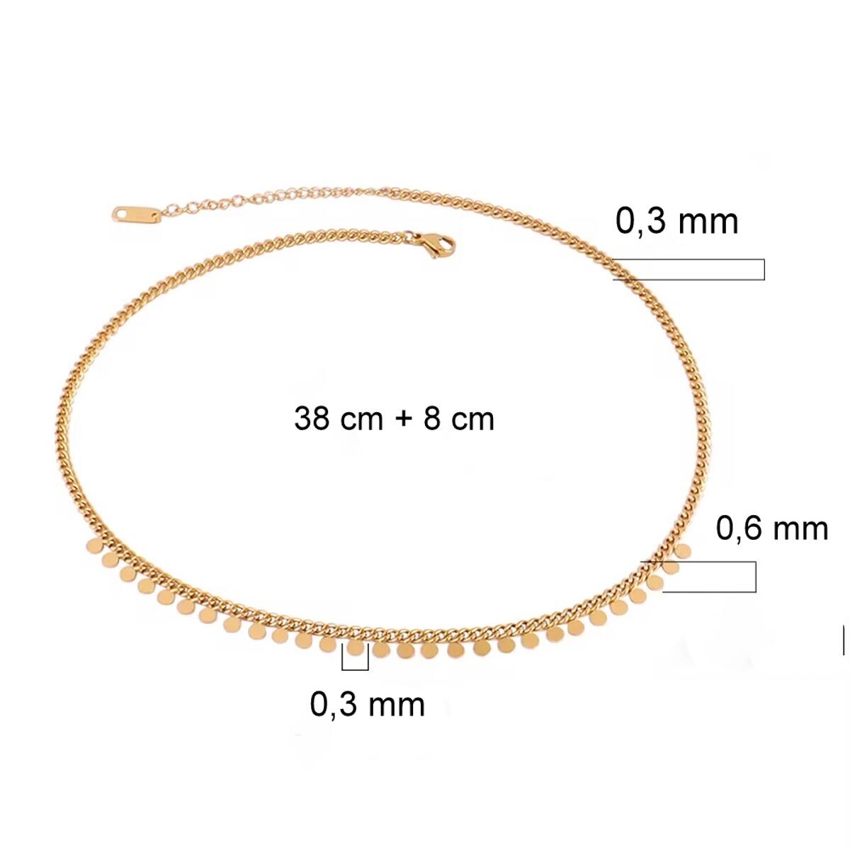 Shery Plättchenkette Gold K3333D