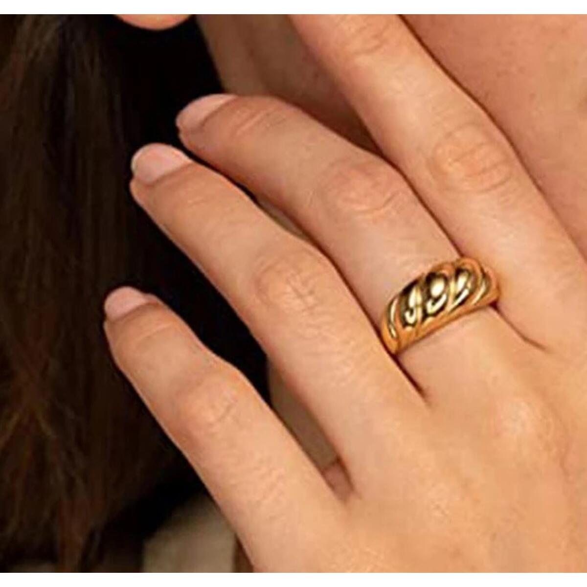 Lovely Waves Ring Gold  R3382D