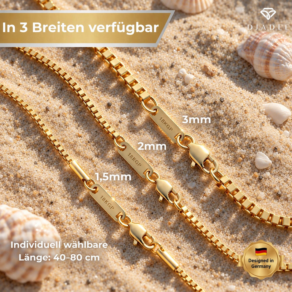 Venezian Box Kette Gold K6367D