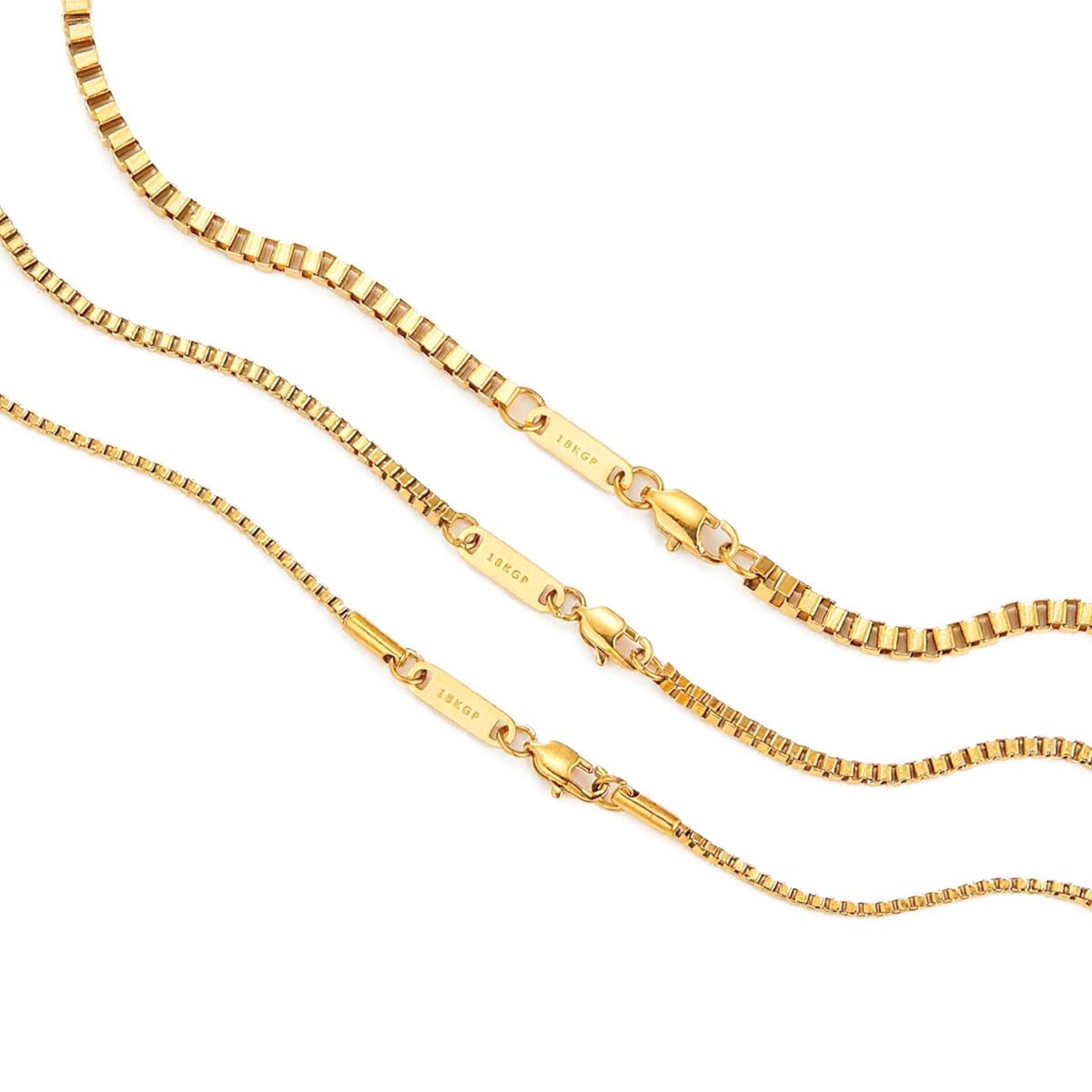 Venezian Box Kette Gold Silber K6367D
