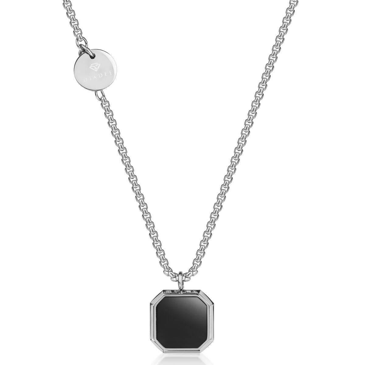 Black Octagon Kette Silber K3394D