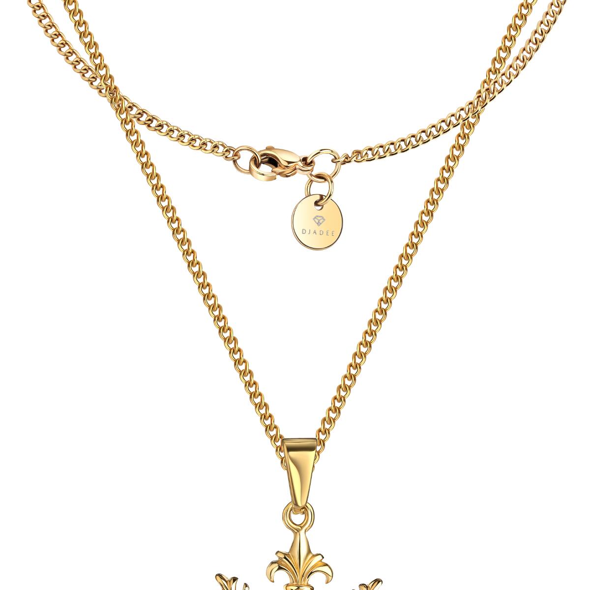 Dragon Cross Diamond Kette Gold K6122D