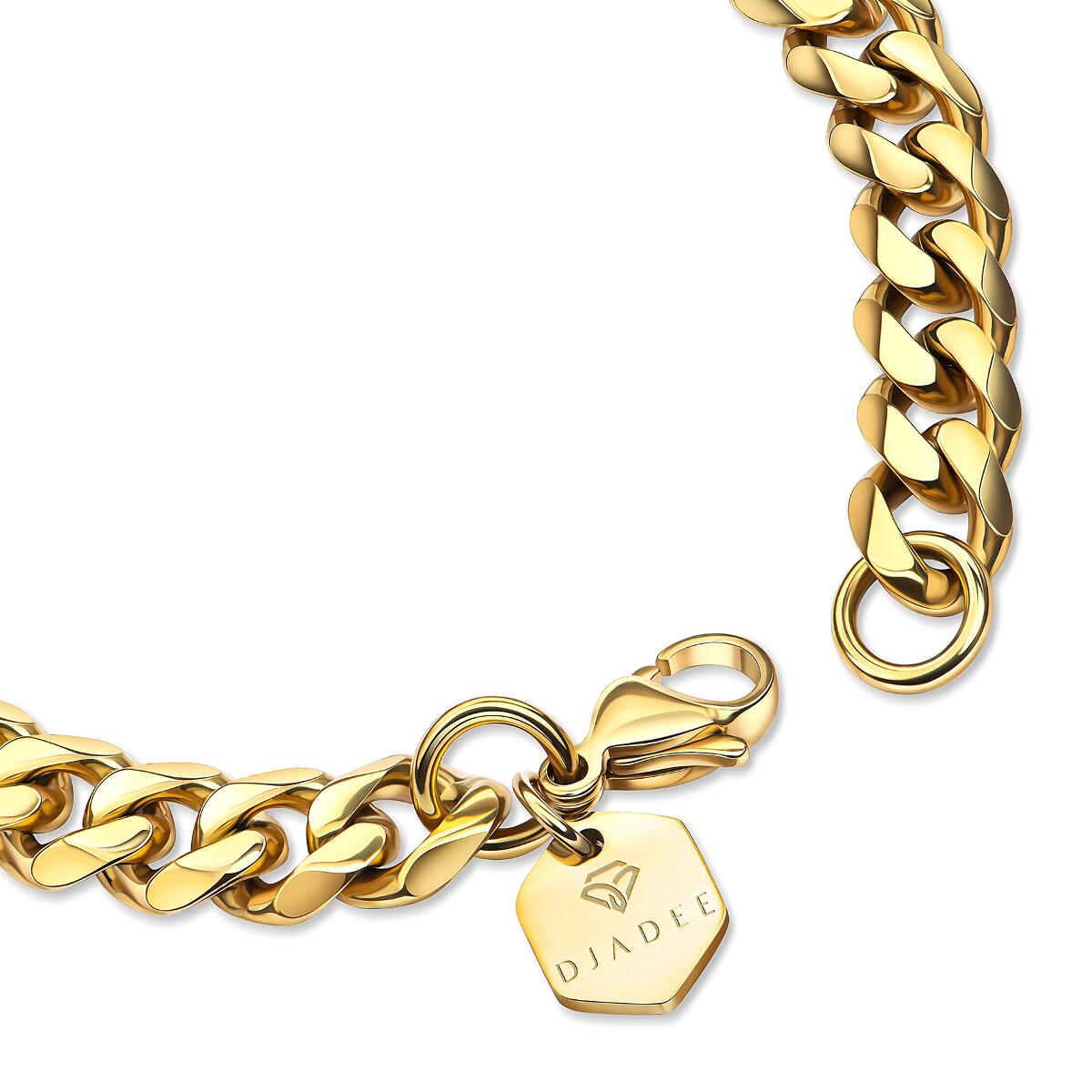 Cuban-Jet Armband Gold B3378D