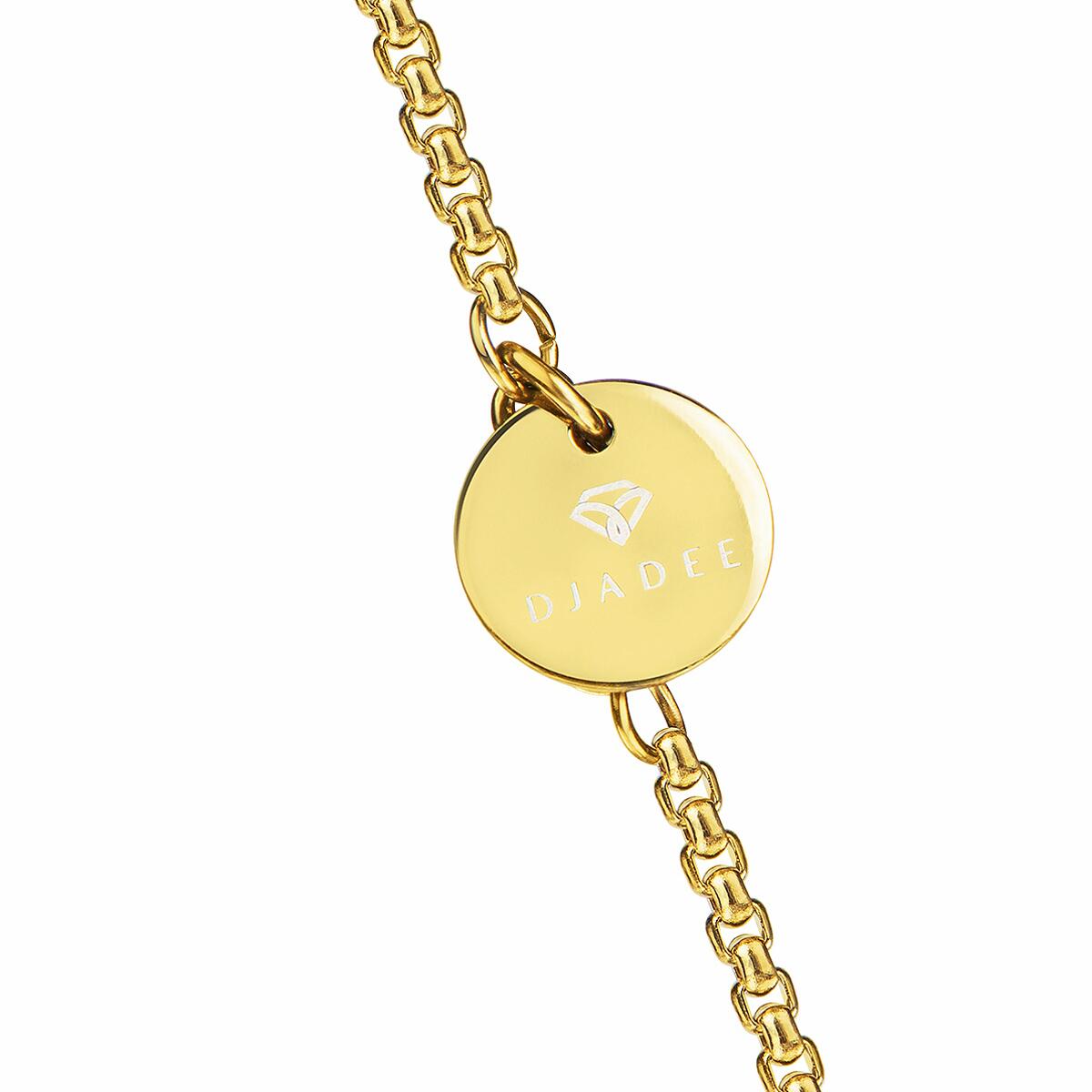Black Octagon Kette Gold K3365D