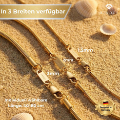 Round Snake Kette Gold K6364D