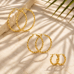 Twisted Elegance Ohrringe Gold