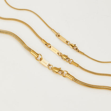 Round Snake Kette Gold K6364D