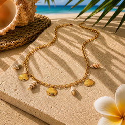 Sunlit Shells Kette Gold