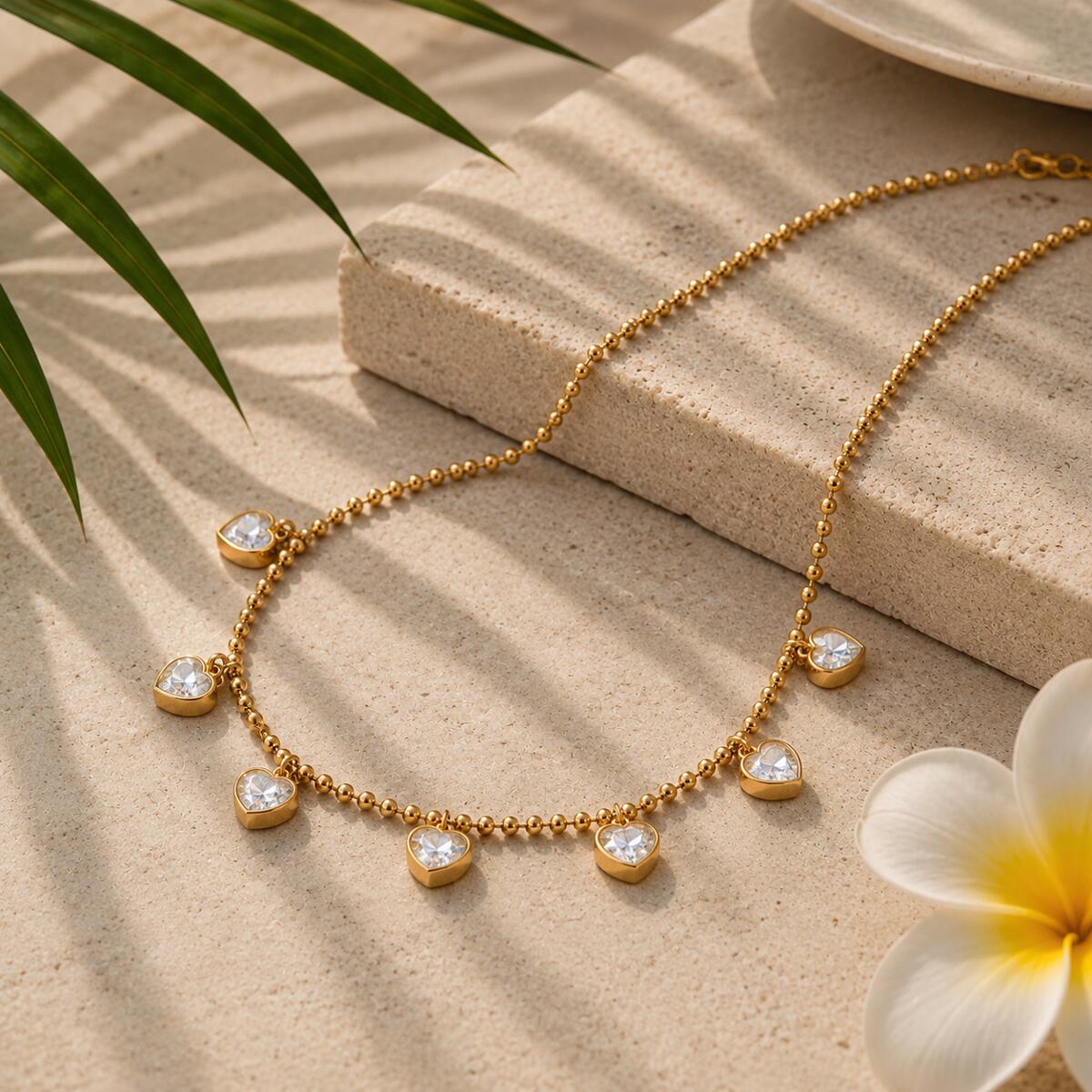 Sunkissed Hearts Kette Gold