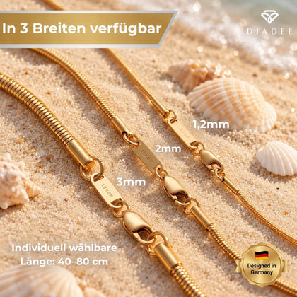 Round Snake Kette Gold K6364D
