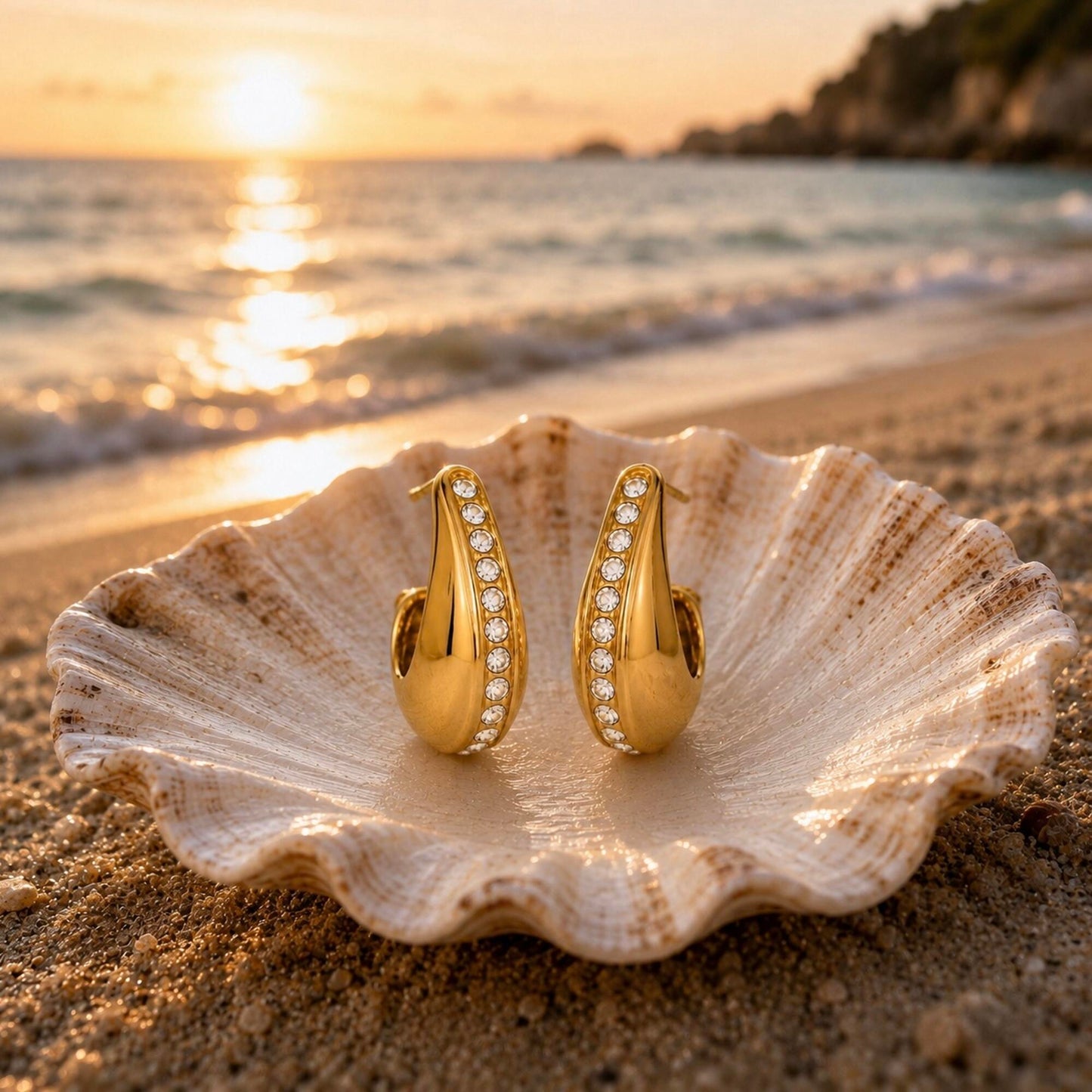 Ocean Drops Ohrringe Gold