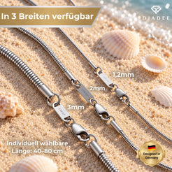 Round Snake Kette Silber K6364D