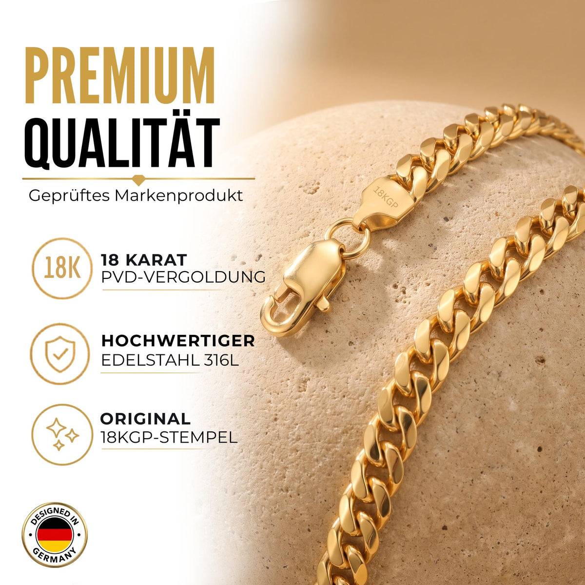 Cuban Statement Kette Gold