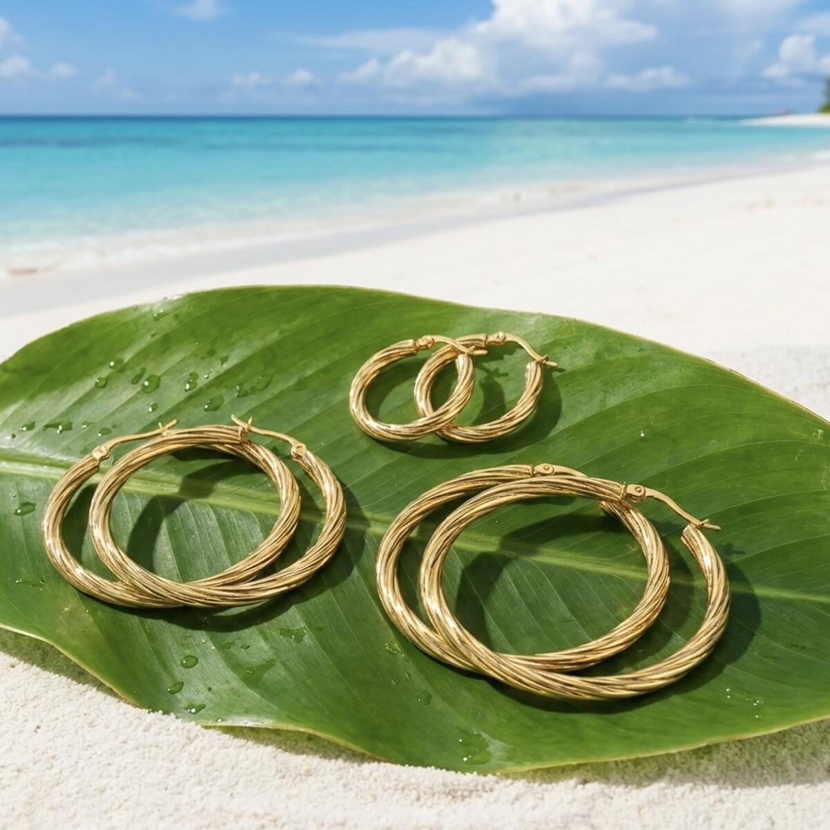 Ocean Twist Ohrringe Gold O6380D