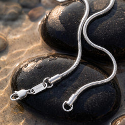 Round Snake Kette Silber K6364D