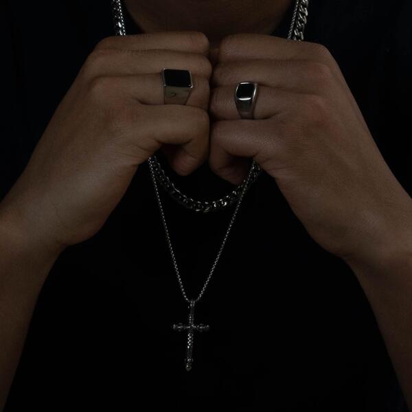 Dezent Onyx Ring Silber R5607D