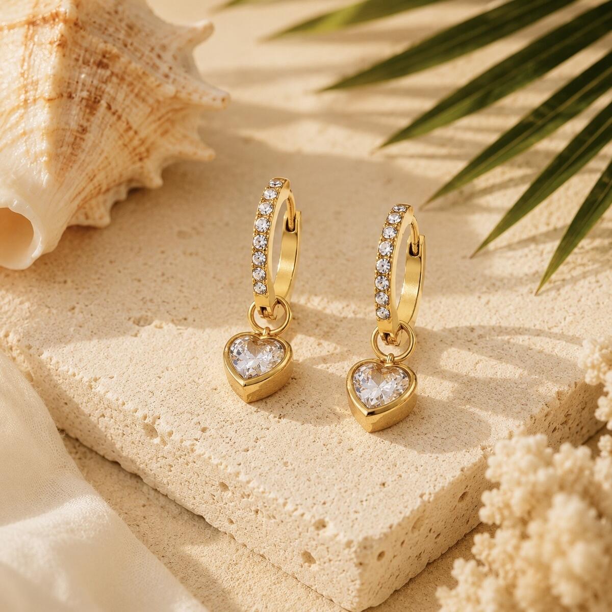 Sunkissed Hearts Ohrringe Gold