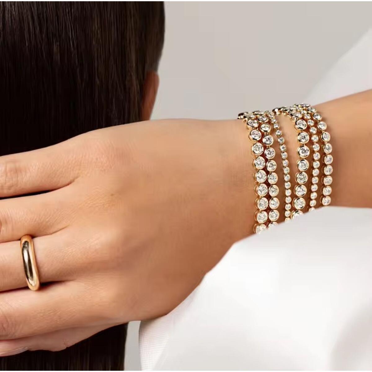 Sparkle Stones Armband Gold B3383D