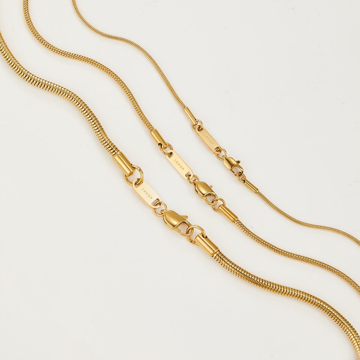 Round Snake Kette Gold K6364D