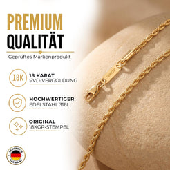 Twisted Rope Kette Gold Silber