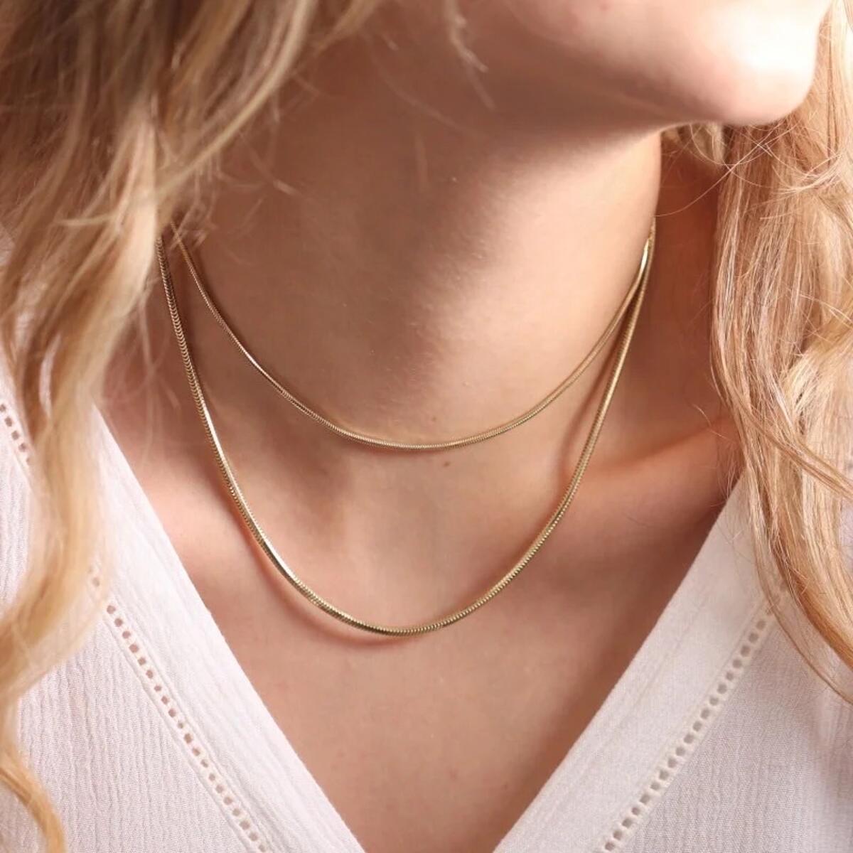Round Snake Kette Gold K6364D