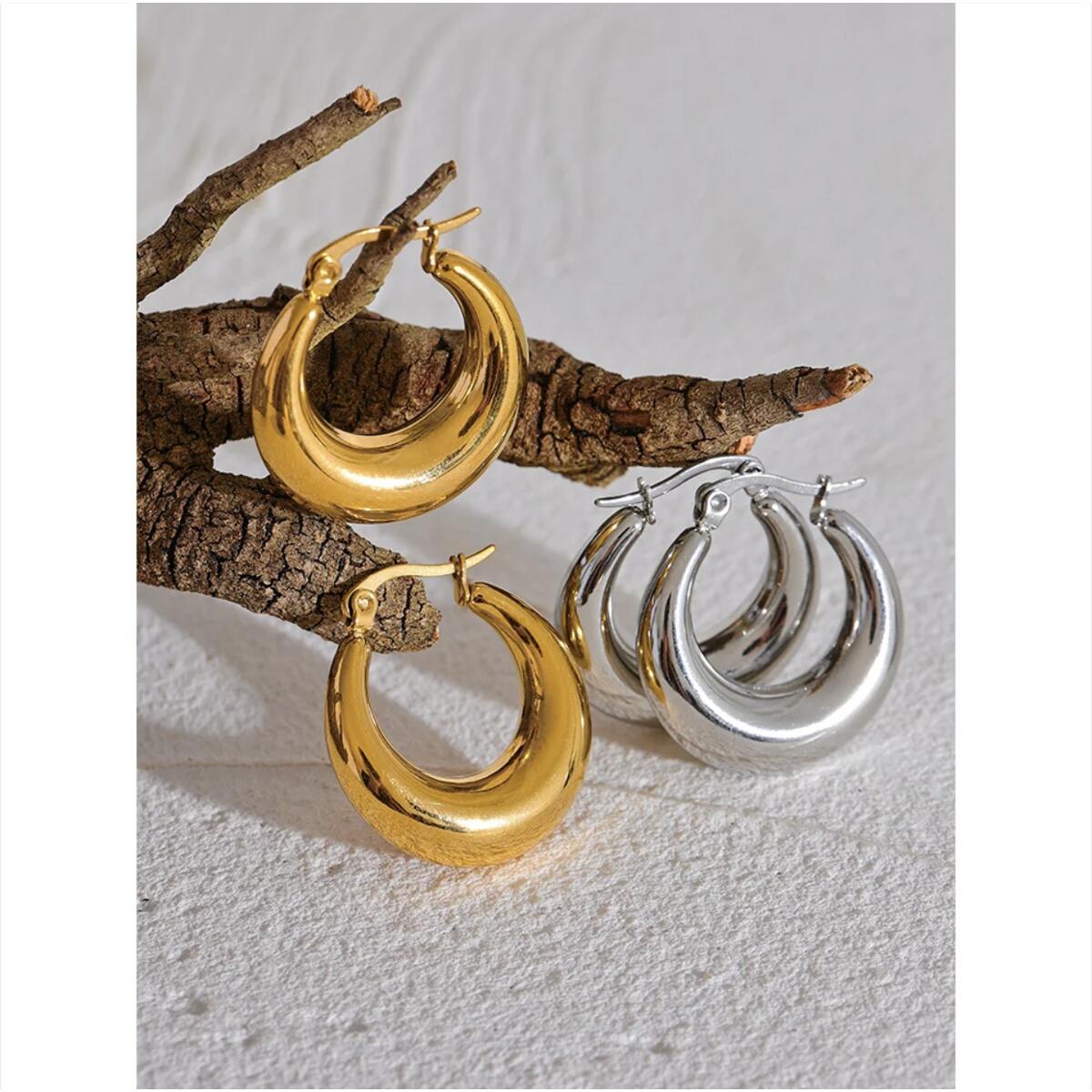 Moon Sea Ohrringe Gold Silber O6289D